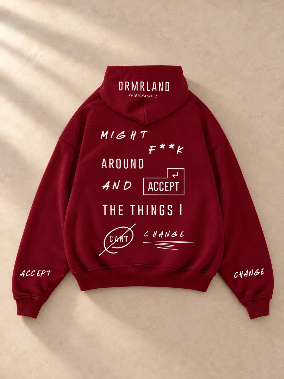 Acceptance hoodie, red, product view
