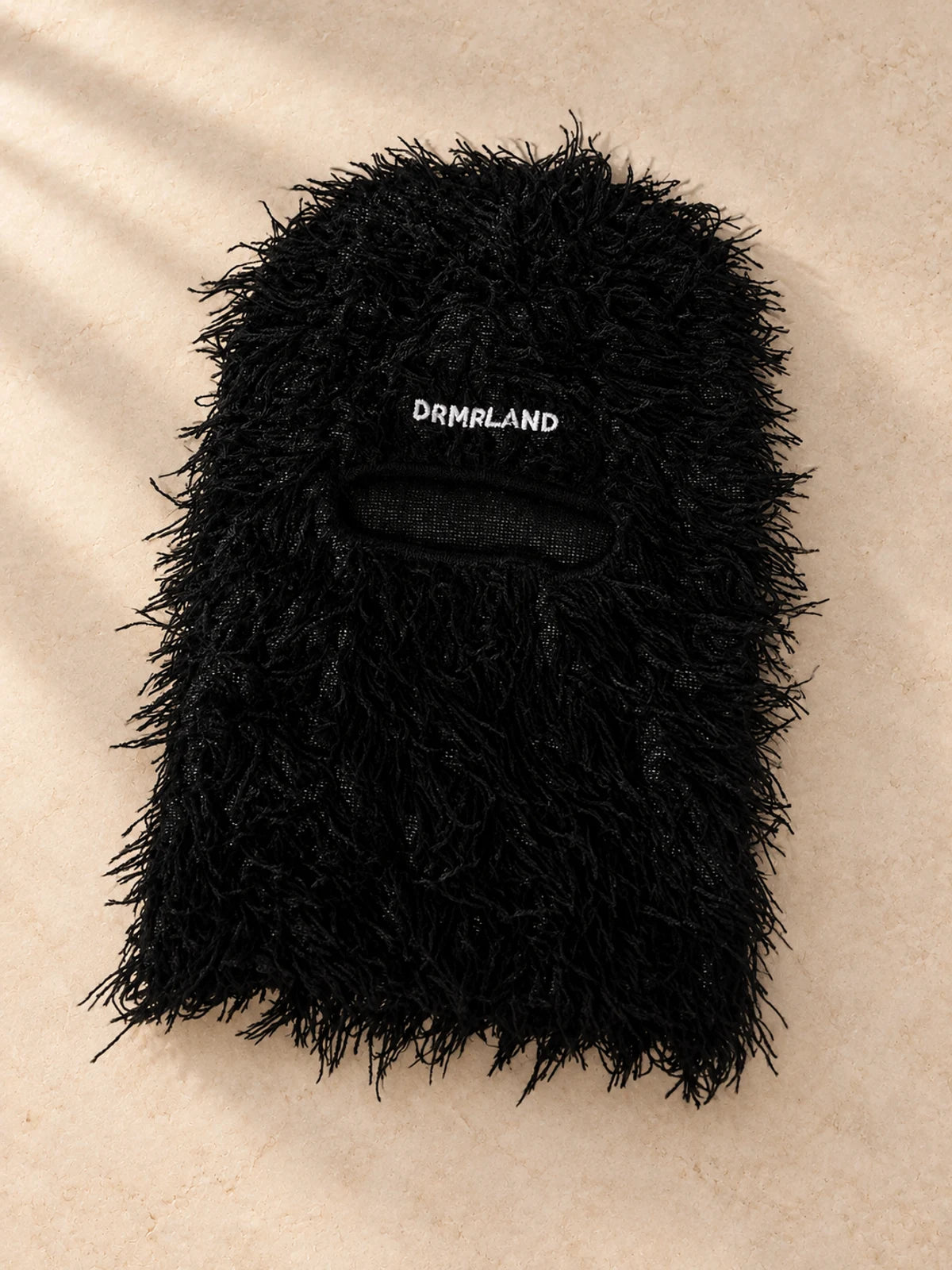 DRMRLAND fuzzy ski mask in black