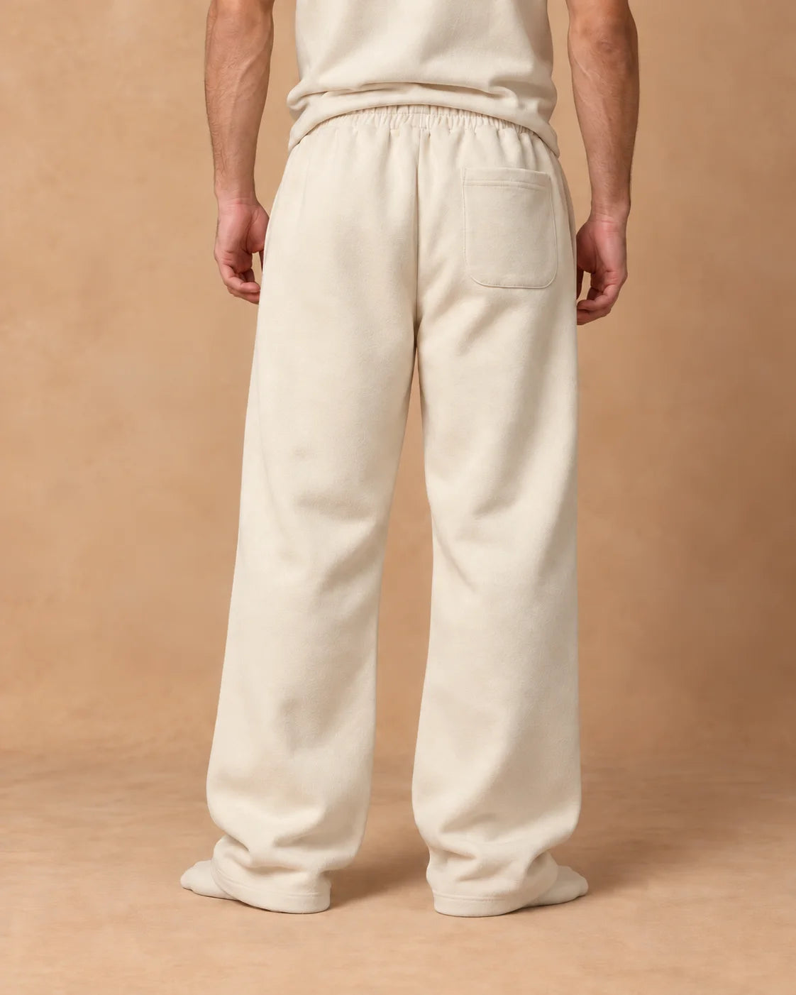 Cream DREAM set: joggers, waist down, back