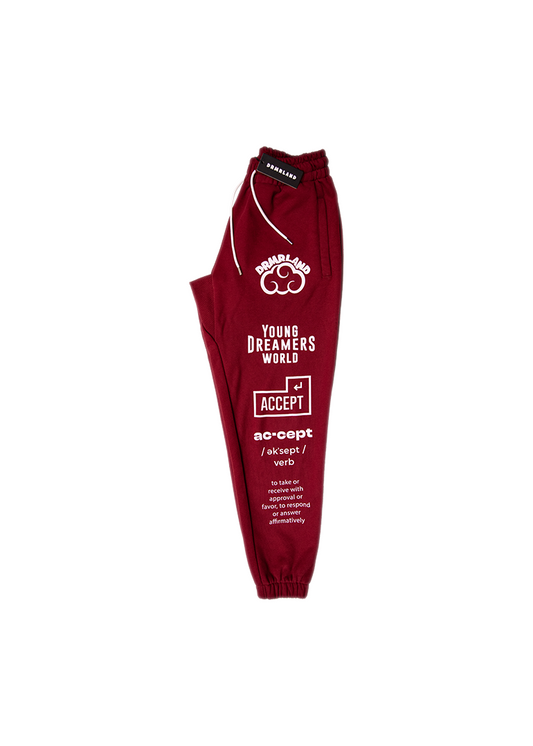 Accept Change Comfort Jogger (Burgundy)