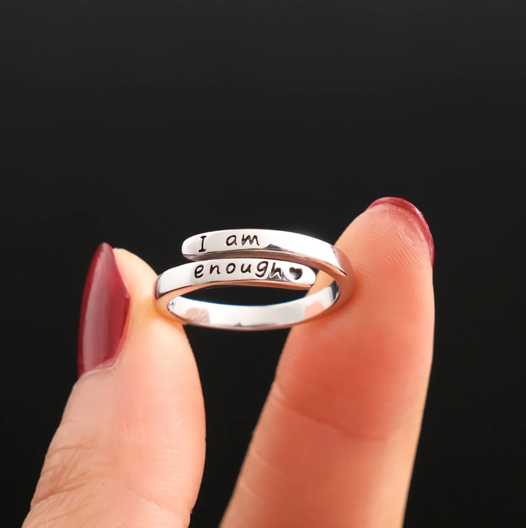 I Am Enough Ring (Resizable)