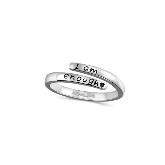 Silver I Am Enough Ring (Resizable)