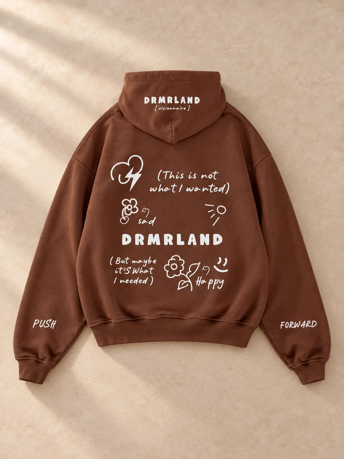 Growth hoodie in brown, product view